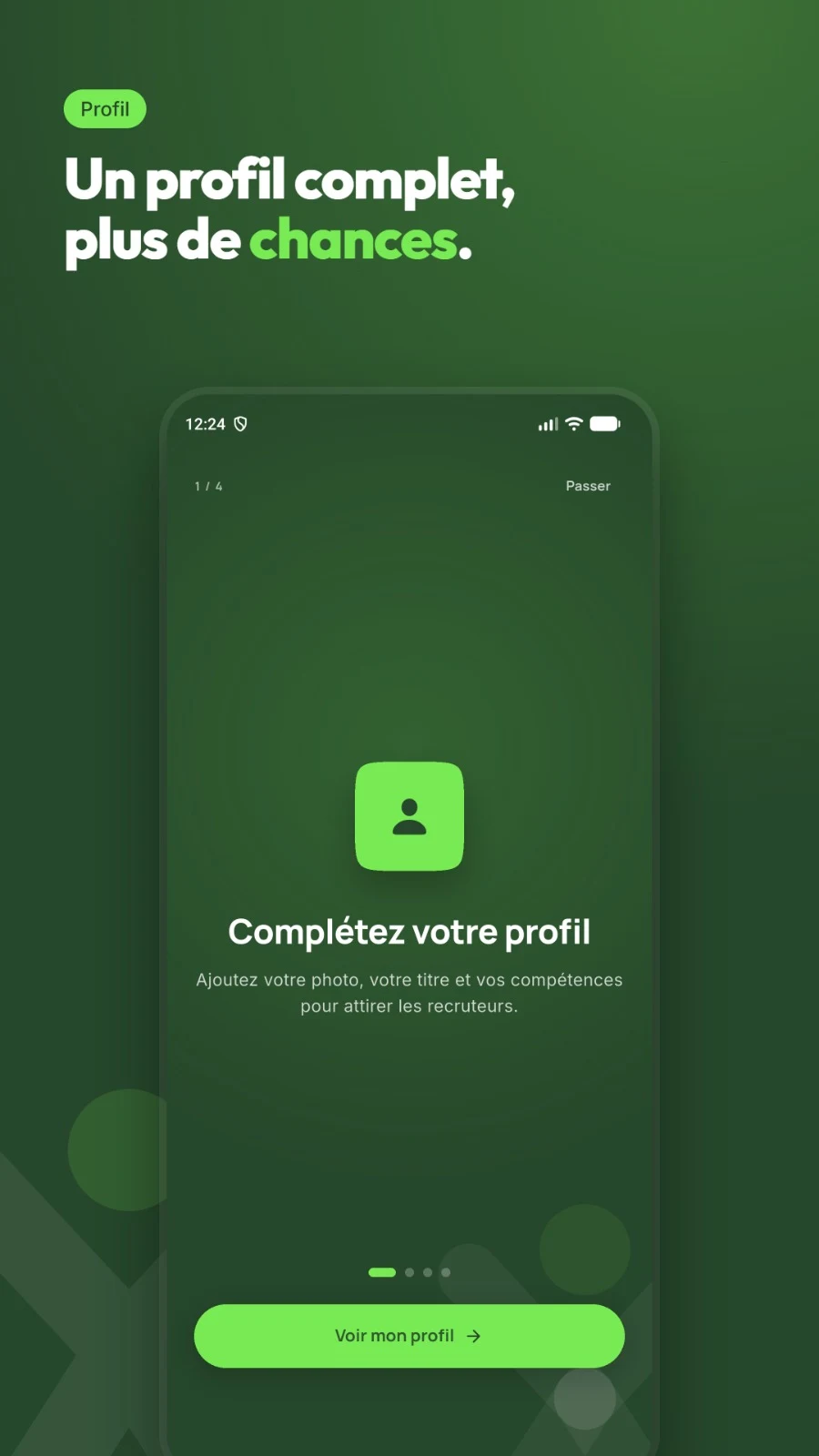 Baara — Compléter son profil, visuel officiel fourni