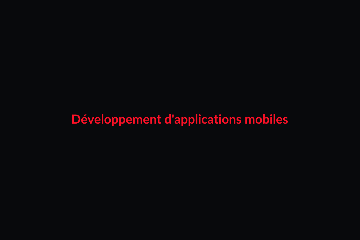 Développement d'applications mobiles