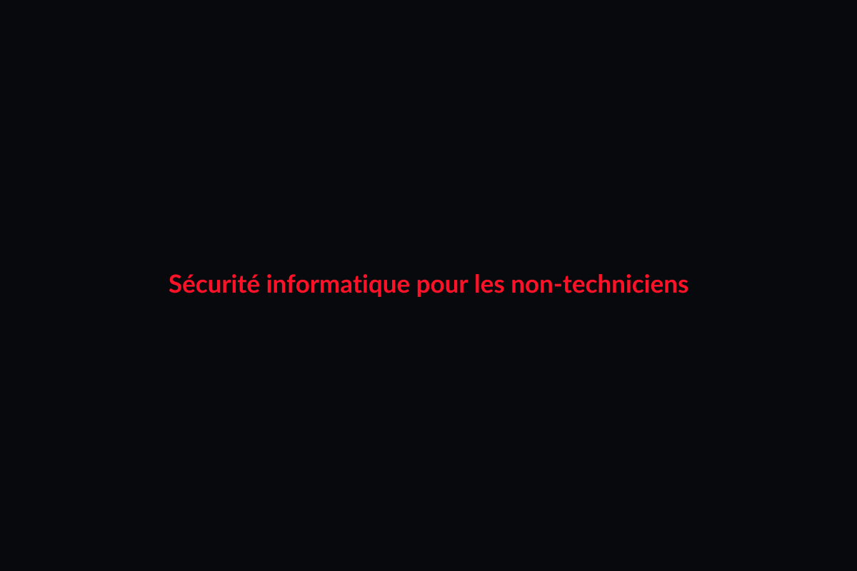 Sécurité informatique pour les non-techniciens
