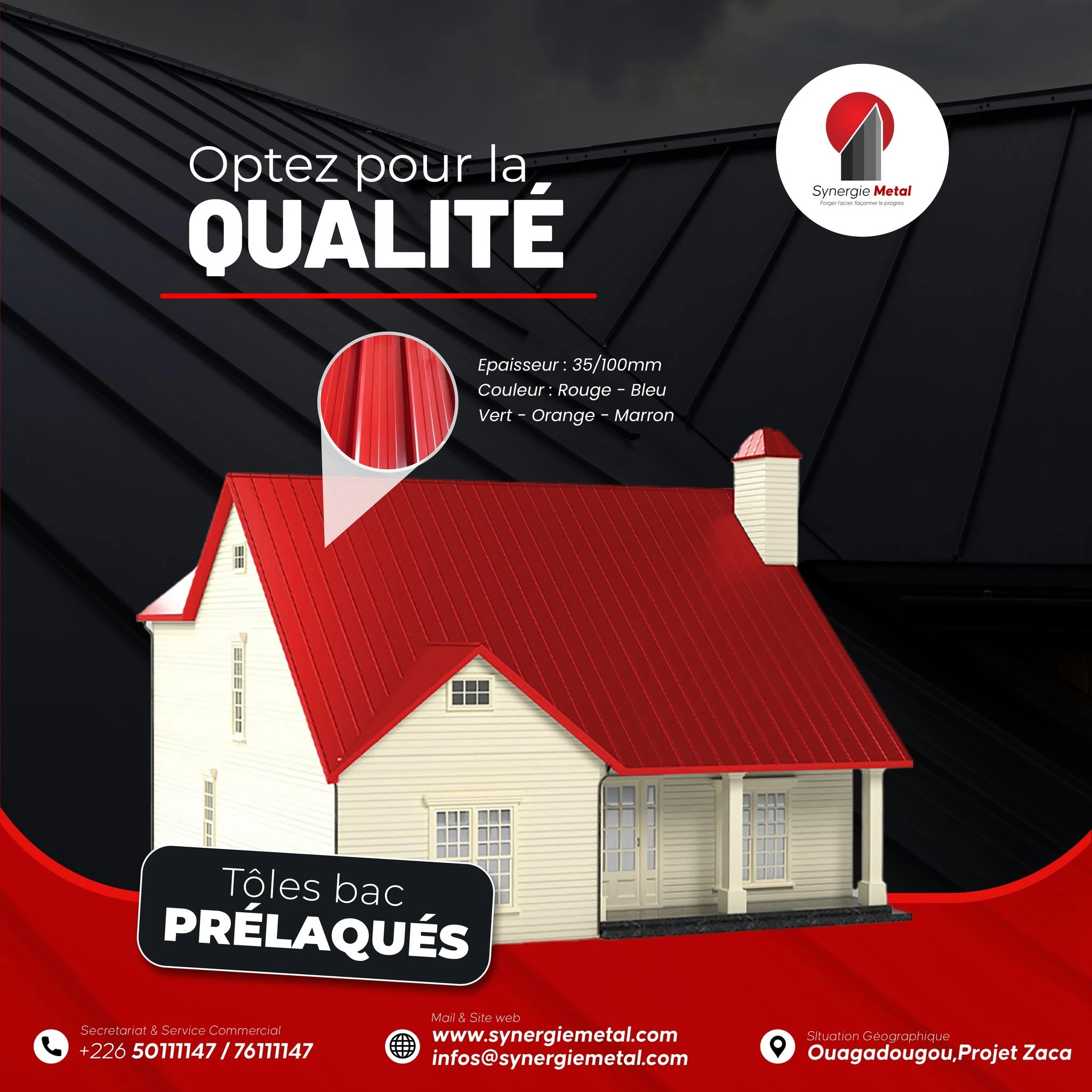 Publication produit — tôles bac prélaquées